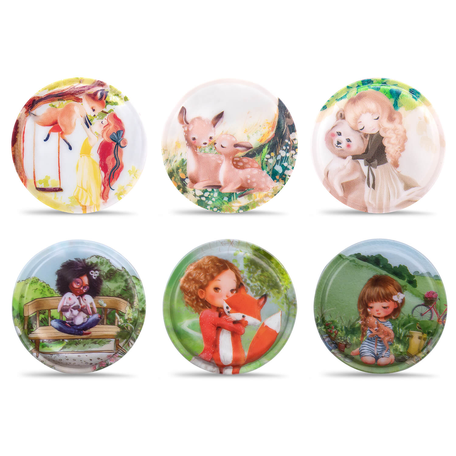 Belmil Patch Set – 6-Piece Velcro Patches "Magic Friends"