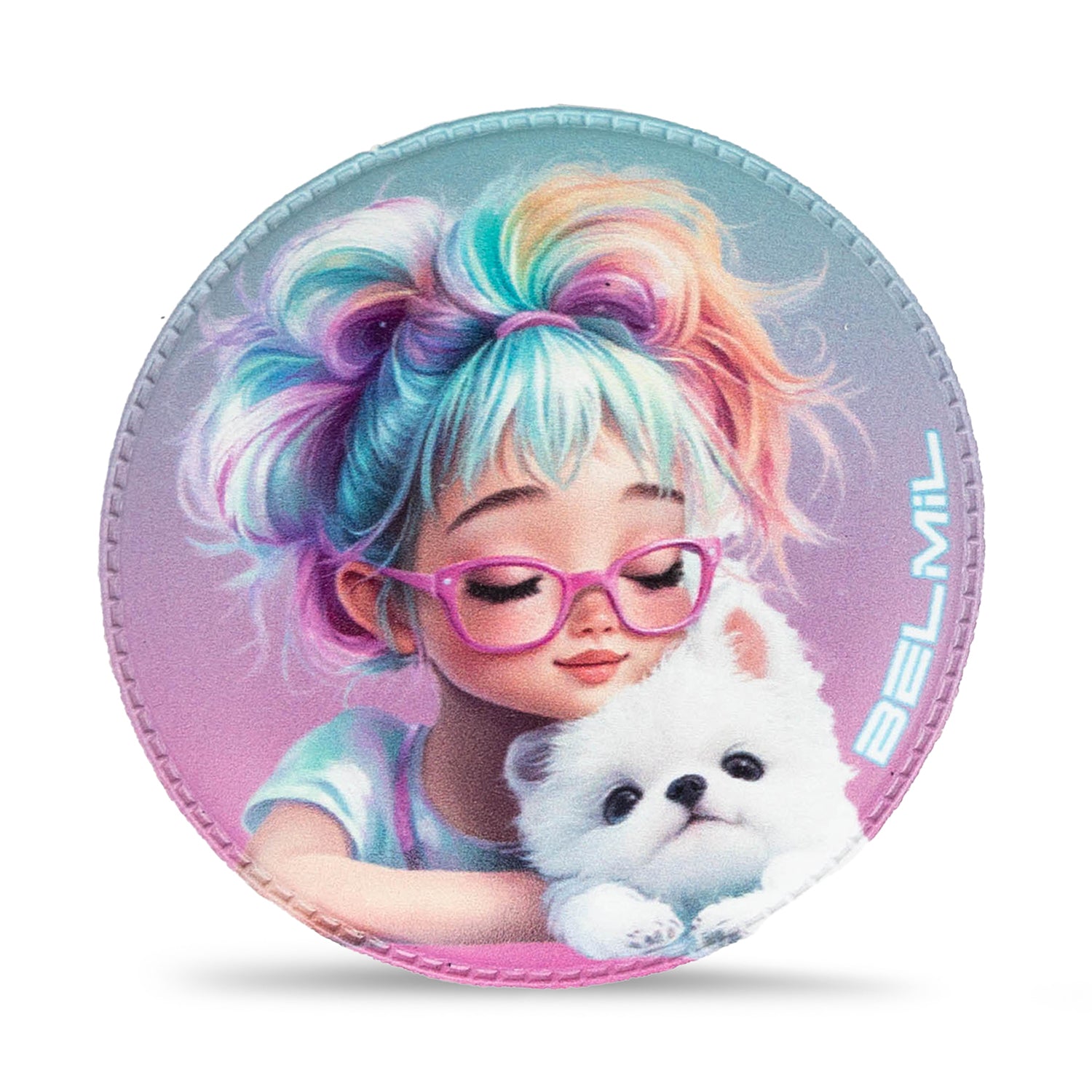 Belmil Patch Set – 3-Piece Velcro Patches 'My Best Friend' showcasing cute puppy and kitten patches with cheerful colors for kids' accessories.