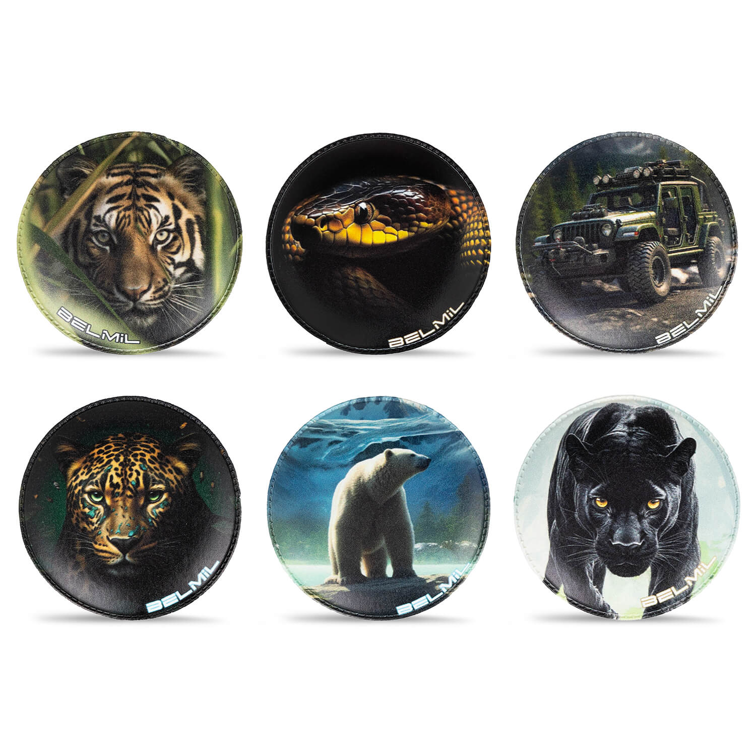 Belmil Patch Set – 6-Piece Velcro Patches "Nature Warriors"