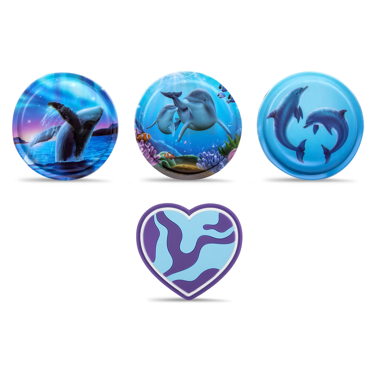 Belmil Patch Set – 4-Piece Velcro Patches "Ocean Heart"