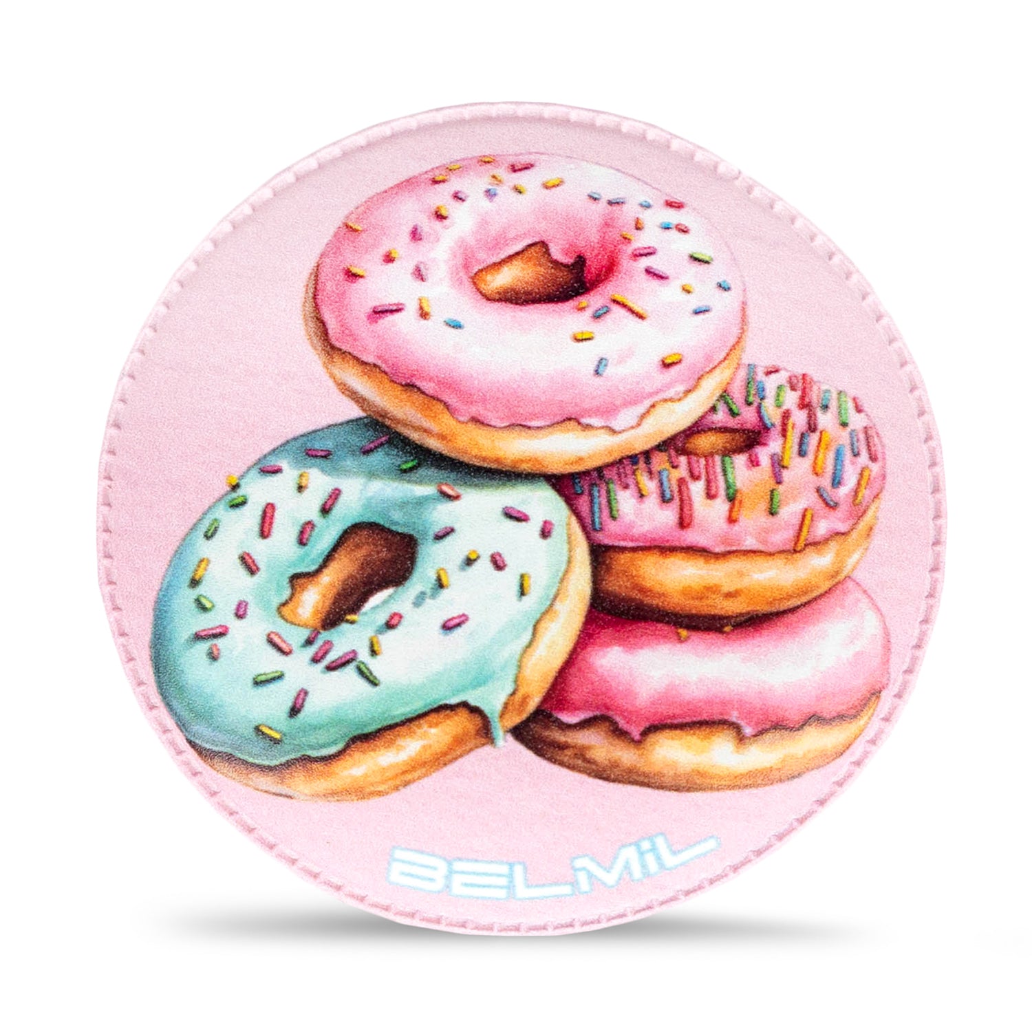 Pastel macaron patch from Belmil Patch Set – 3-Piece Velcro Patches 'Rainbow Sweets', ideal for personalizing accessories.