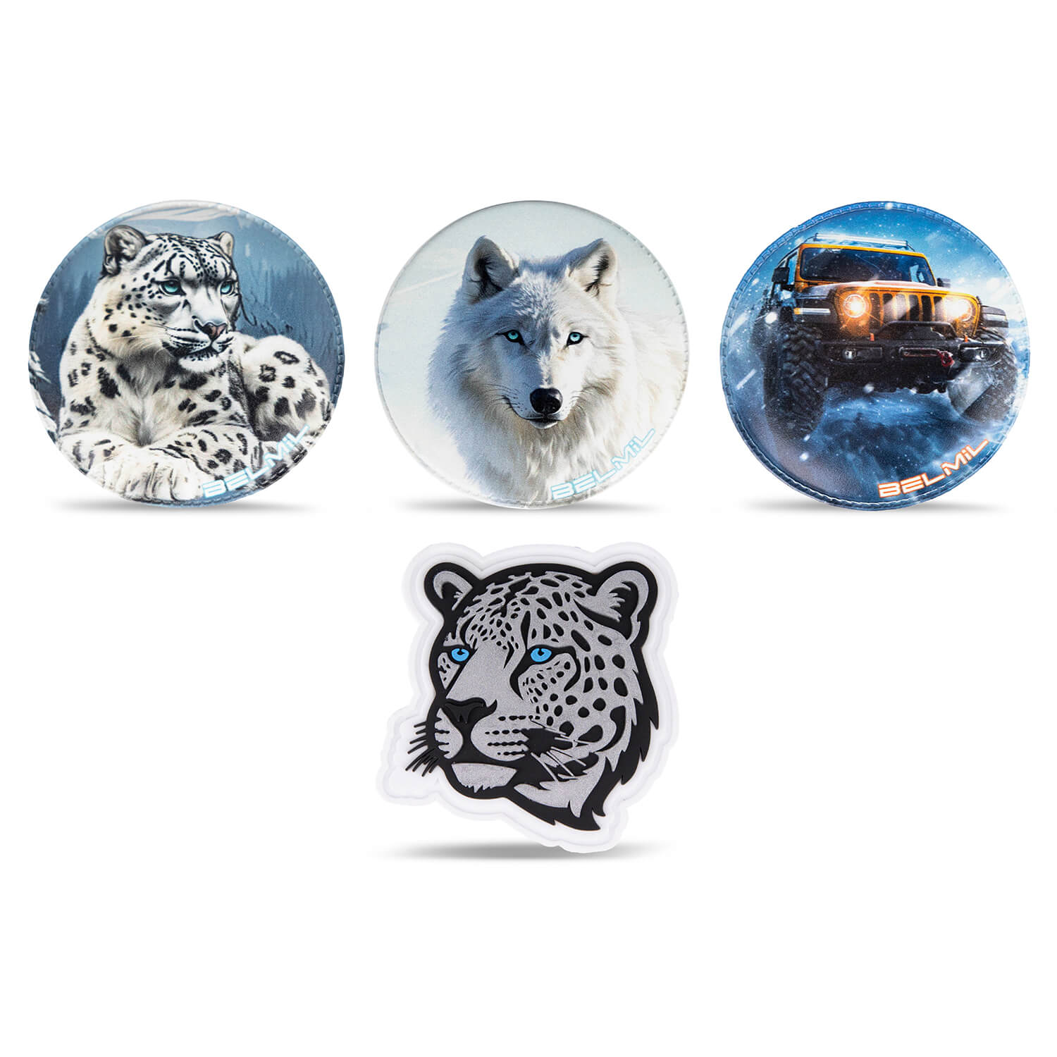 Belmil Patch Set – 4-Piece Velcro Patches "Snow Spirit"