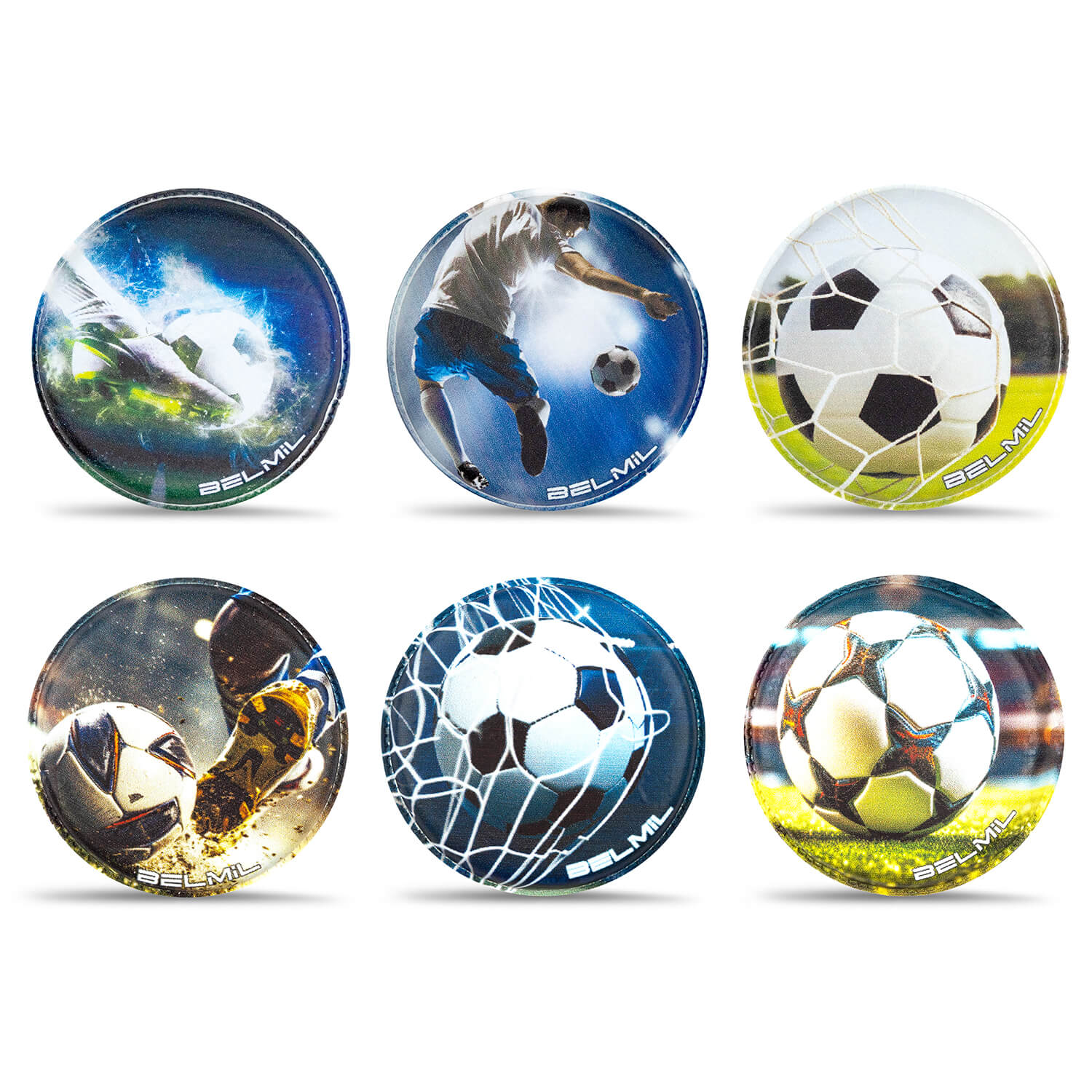 Belmil Patch Set – 6-Piece Velcro Patches "Soccer Stars"