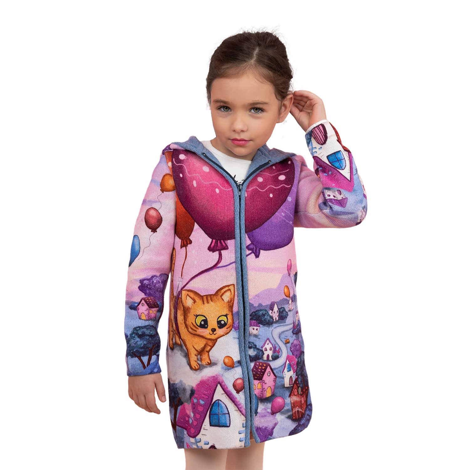 Premium Cats and Ballons Cardigan and Coat