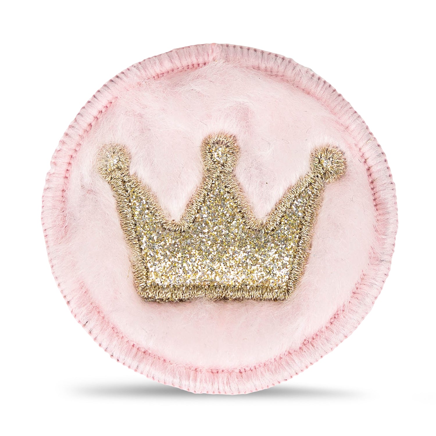 Rundförmiger Samt Crown Patch