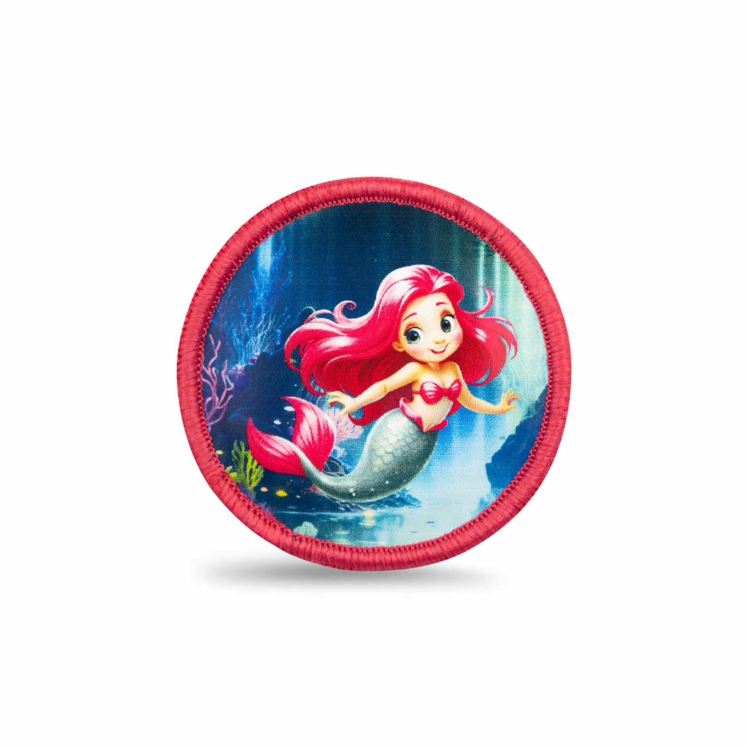 Rundförmiger Samt Mermaid Patch